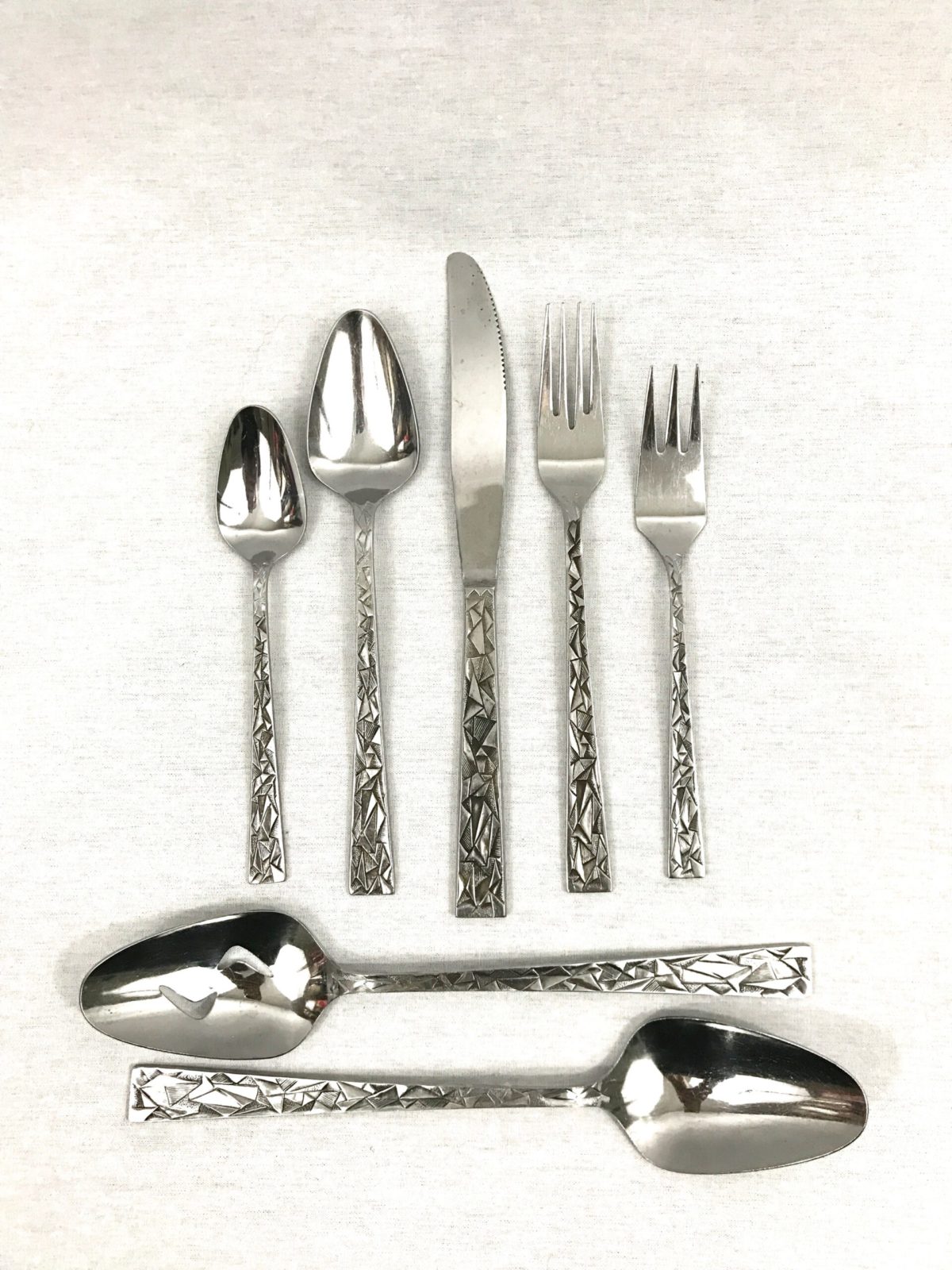 1970's Stainless Flatware Service for 6 with Servers