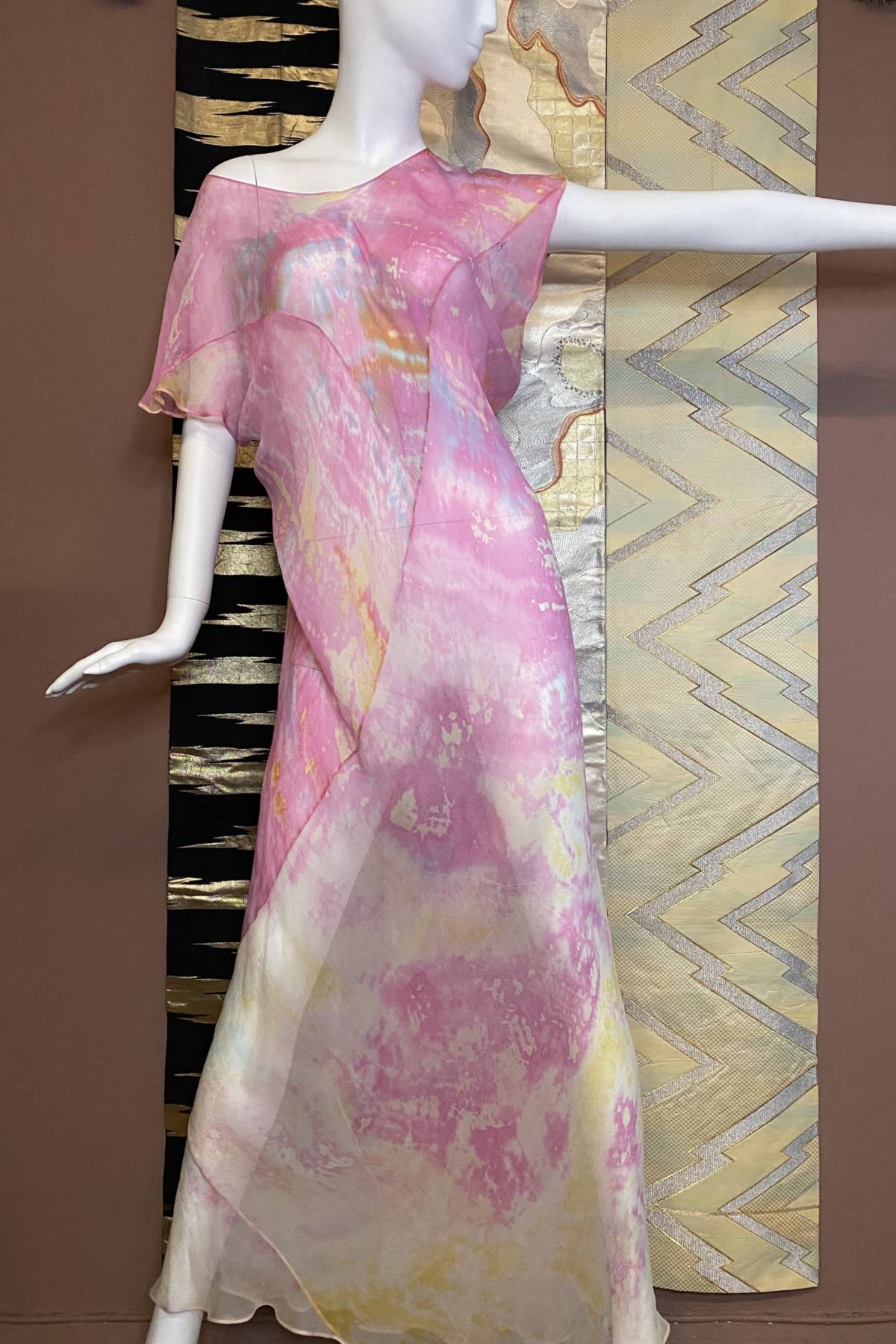 HAND DYED SILK BIAS GOWN