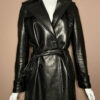 SAINT LAURENT LEATHER TRENCH COAT