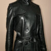 SAINT LAURENT LEATHER TRENCH COAT - Image 2