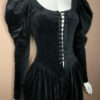 BETSEY JOHNSON 80s PUNK LABEL LACE-UP VELOUR JUMPSUIT - Image 2