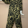 NORMA KAMALI GOLD & BLACK ZEBRA PRINT JUMPSUIT - Image 2