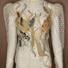 LEATHER PATCHWORK AND BEADED TULLE TOP - Image 2