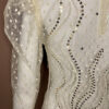 LEATHER PATCHWORK AND BEADED TULLE TOP - Image 3
